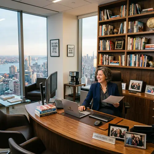 Executive's Expansive Office: Professional and Inspiring Workplace Design