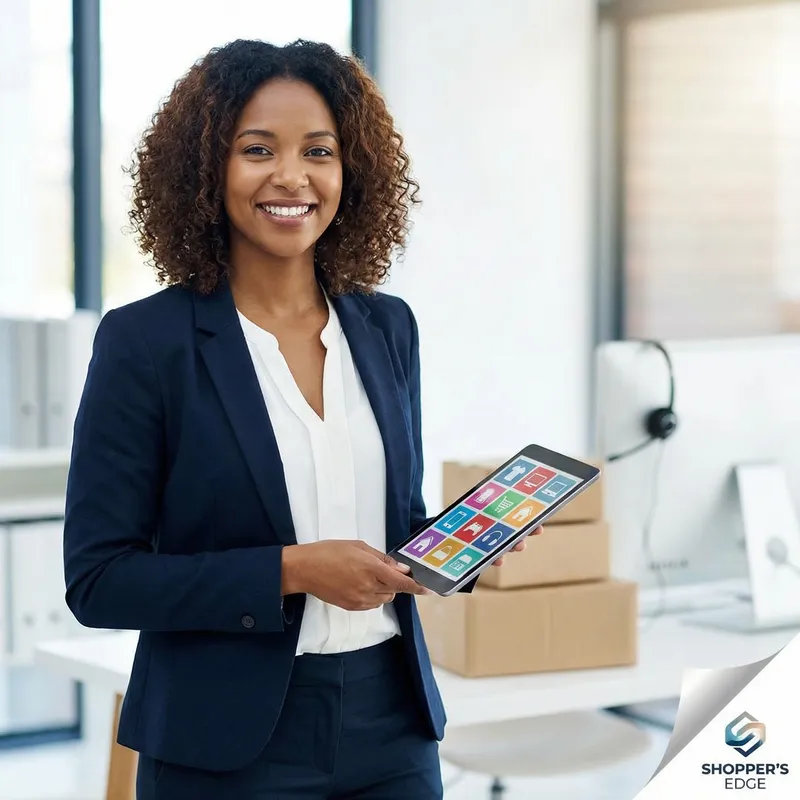 Professional Black Female E-Commerce Character | Unique Design