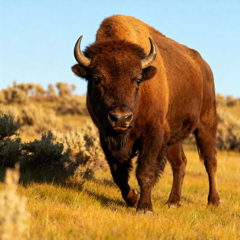 Bison with Excellent Vision - Nature's Mighty Grazer