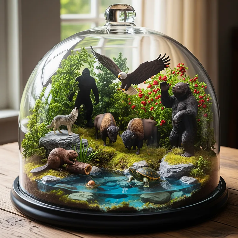 Wilderness Terrarium with Beaver, Eagle, and Bigfoot Wilderness Terrarium with Beaver, Eagle, and Bigfoot
