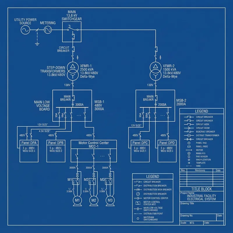 Electrical One Line Diagram Printable Design