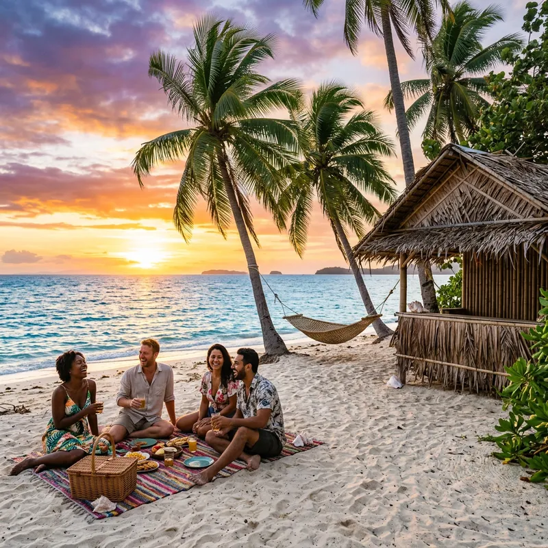 Island Holiday: Sunset Bliss, Tropical Escape & Beach Picnic