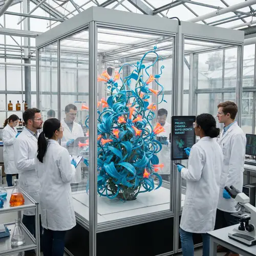 Genetically Modified Plant with Unusual Colors | Lab Environment