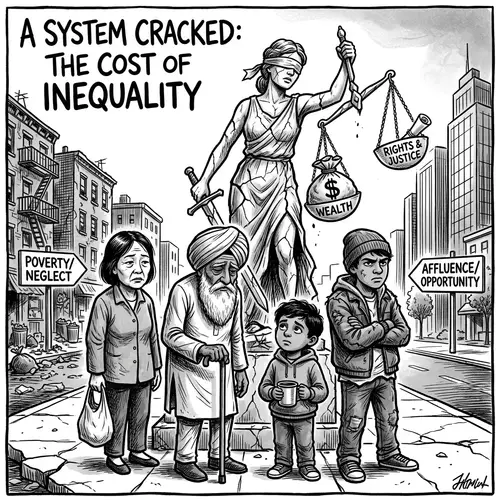 Powerful Editorial Cartoon on Social Injustice | Diverse Representation