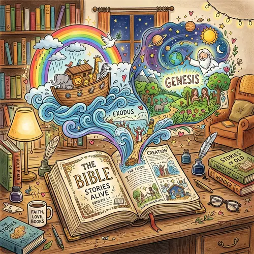 Whimsical Biblical Doodle Art for Kids