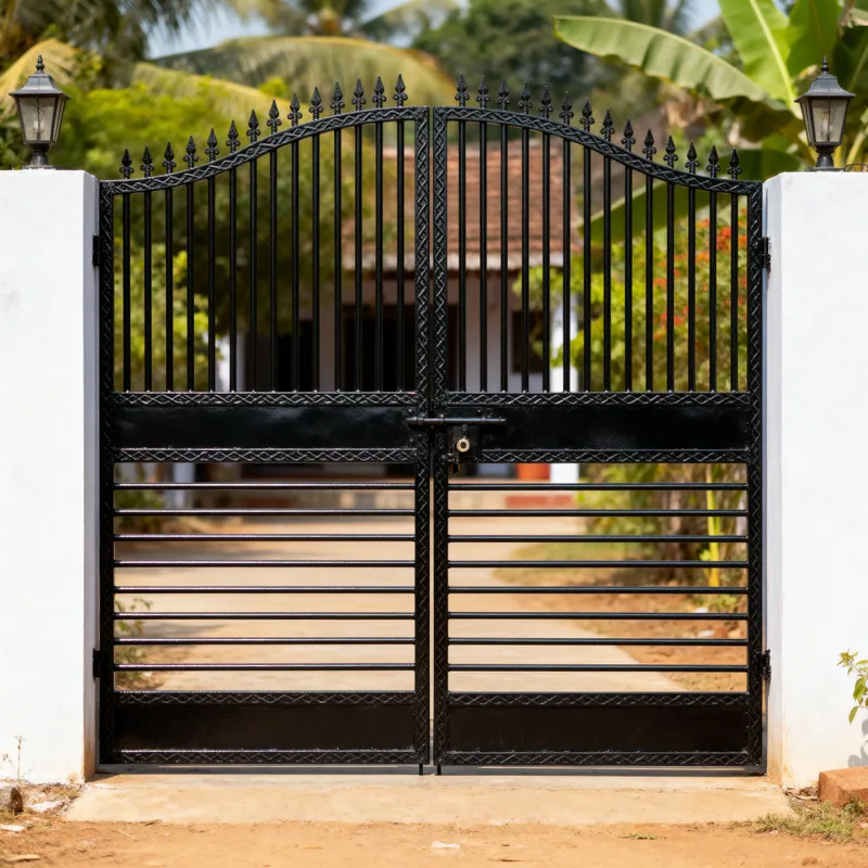 Classic Double-Swing Metal Security Gate