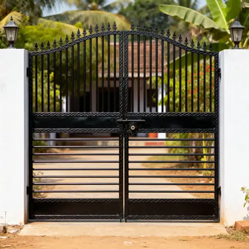 Classic Double-Swing Metal Security Gate