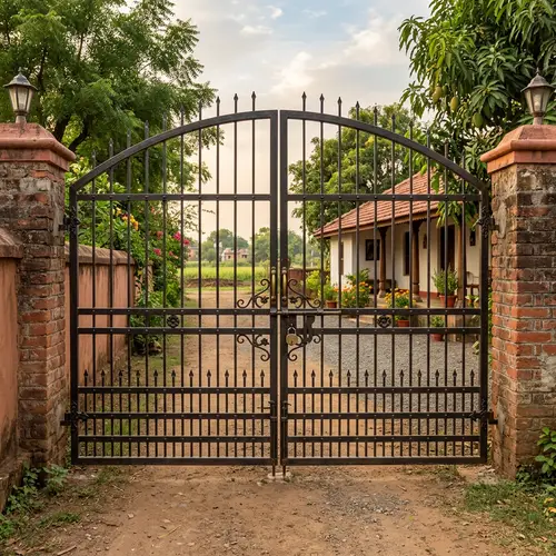 Classic Double-Swing Metal Security Gate