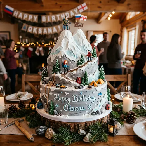 Mountaineering Birthday Cake for Oksana