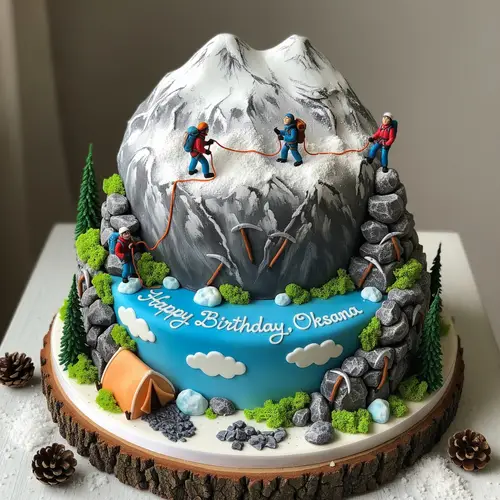 Mountaineering Birthday Cake for Oksana
