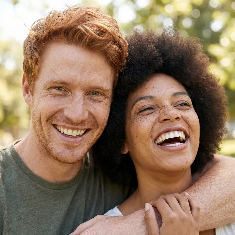 Close Up Portrait of Stunning Freckled Couple