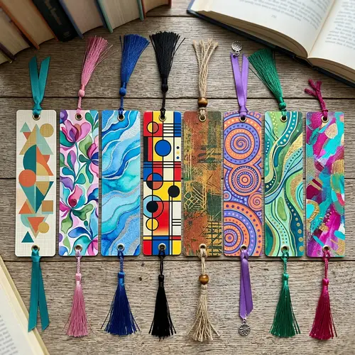 Unique Abstract Bookmark Designs - Diverse Patterns & Colors