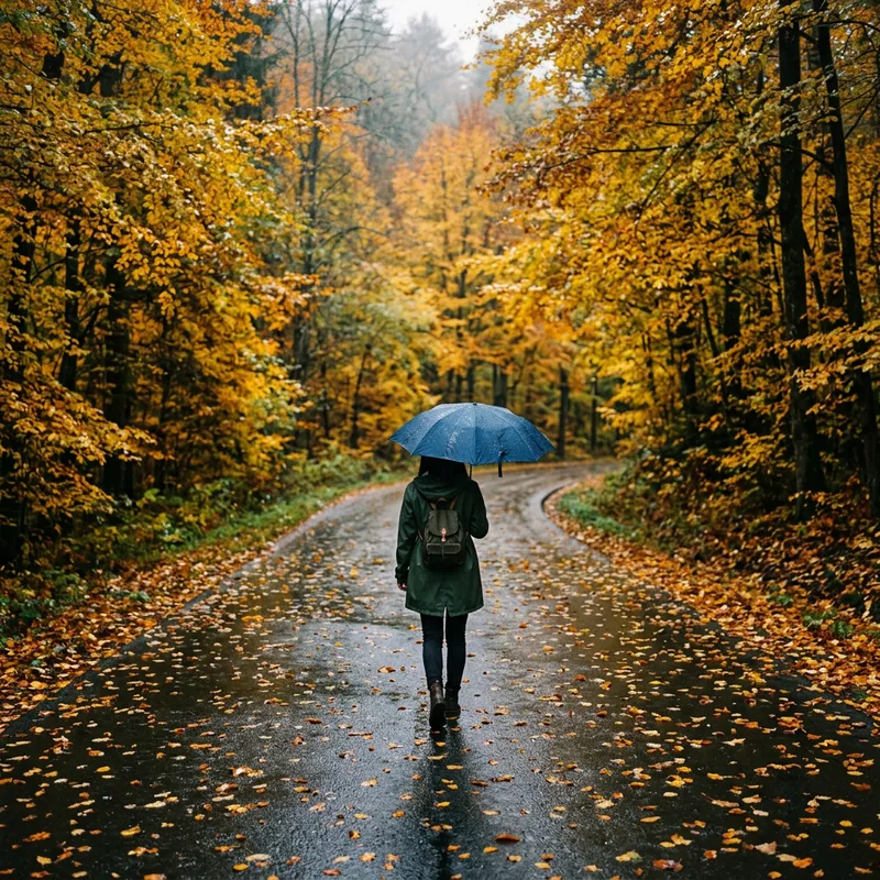 Lonely Autumn Road: Embracing Solitude in Nature
