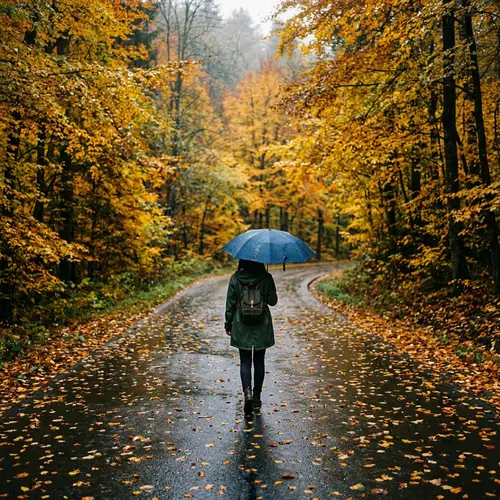 Lonely Autumn Road: Embracing Solitude in Nature