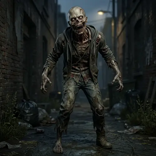 Hyper-Realistic 3D Zombie Model - Terrifying Design