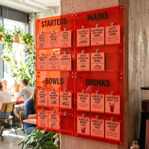 Vibrant Red Menu | Dynamic & Editable Design