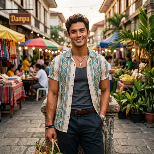 Attractive Filipino Man with Strong Physique and Charming Smile