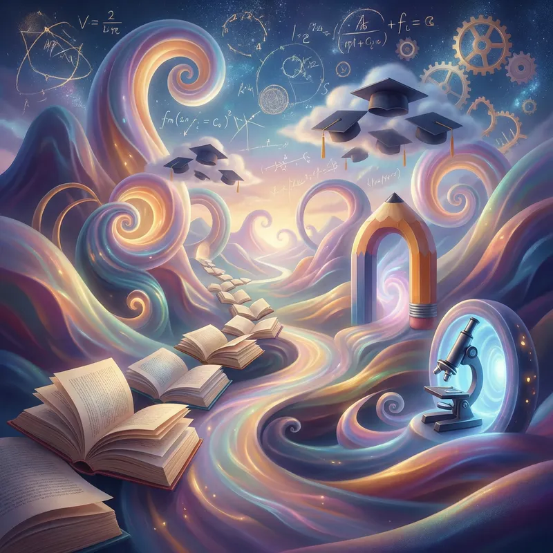 Abstract Landscape of Education and Curiosity