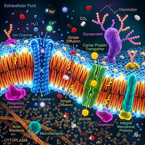 Detailed Biological Cell Membrane Image