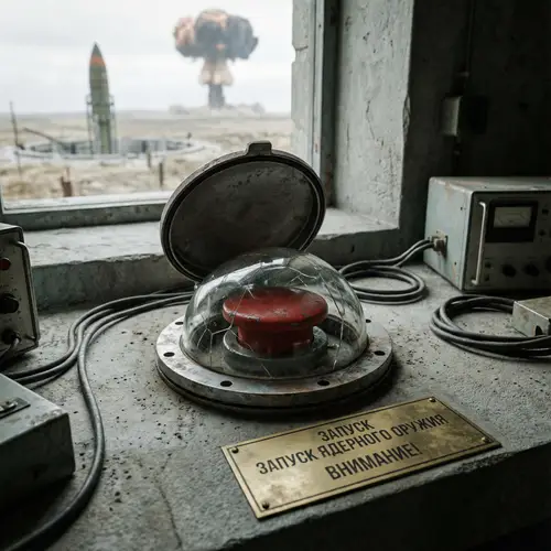 Red Button for Nuclear Launch - Artwork