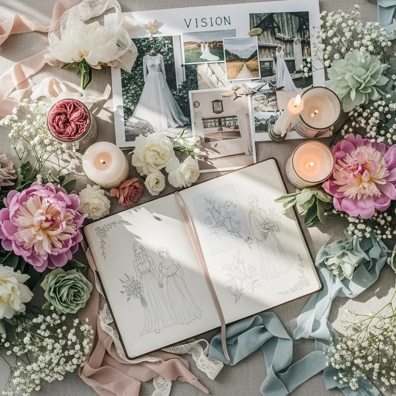 Boho Wedding Moodboard: Pastel Floral Inspiration