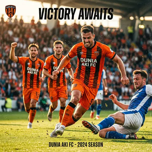 Dunia Aki FC: Dynamic Football Action Poster