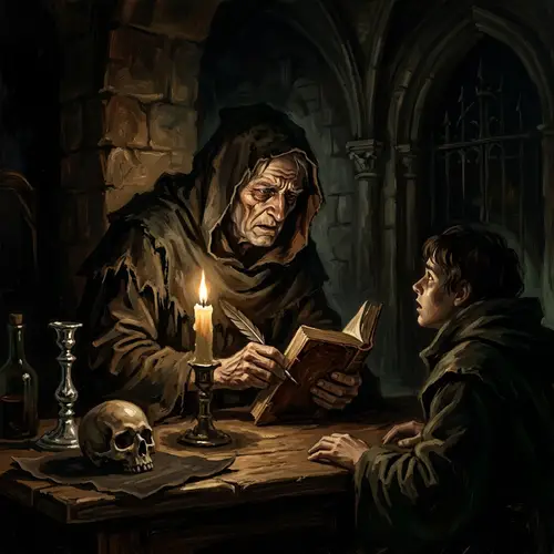 Dramatic Chiaroscuro Gothic Digital Painting