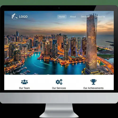 Modern & Minimalist Website Design | Cityscape Hero Image