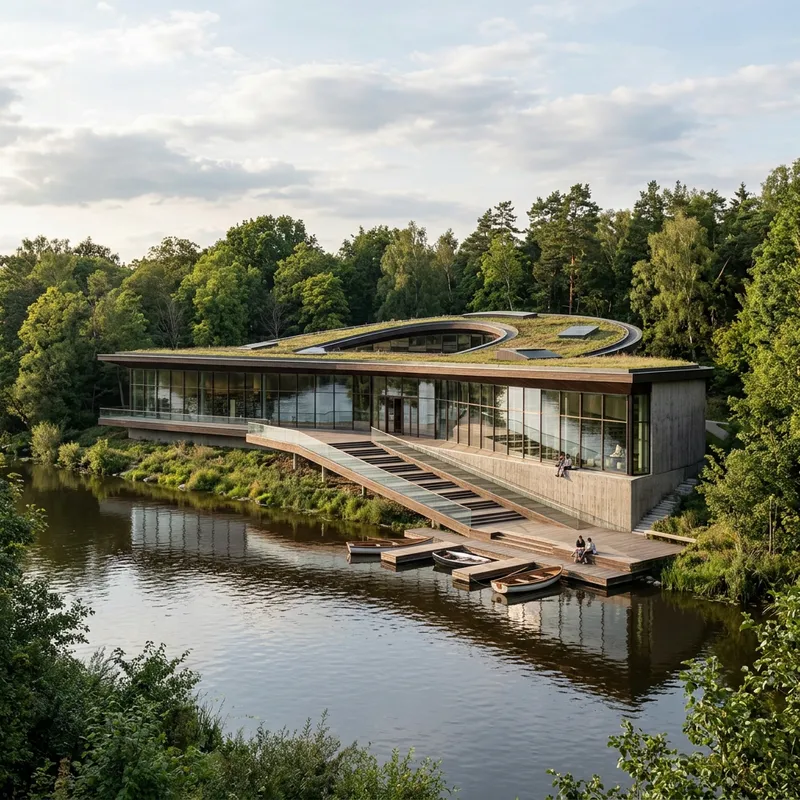 Famous Architect's Riverside Library Design Famous Architect's Riverside Library Design