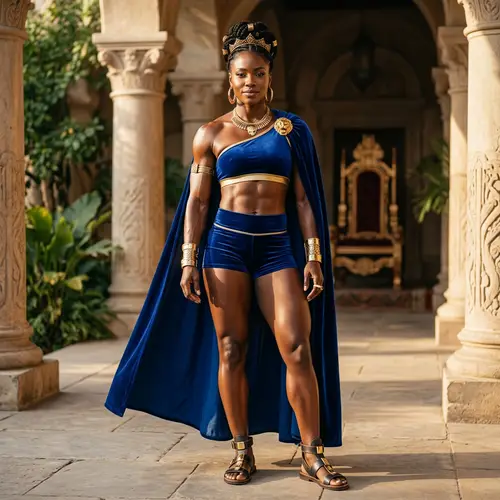 Black Queen Muscle Goddess - Empowering Strength