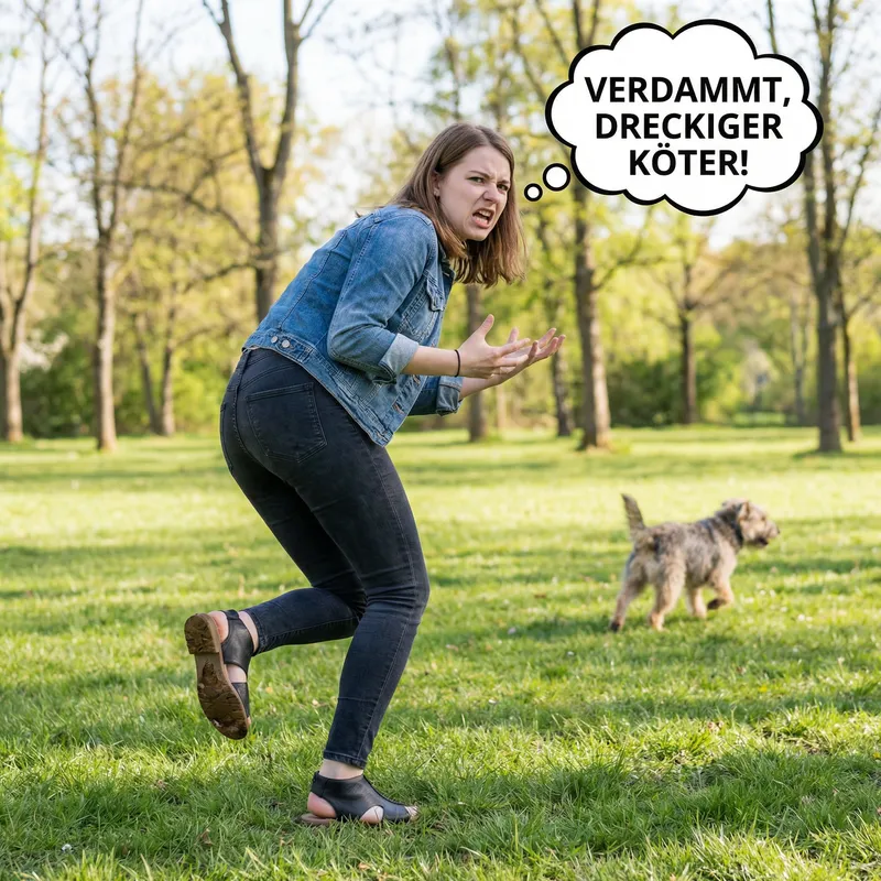 Grumpy Girl Chases Dog After Pooping Incident