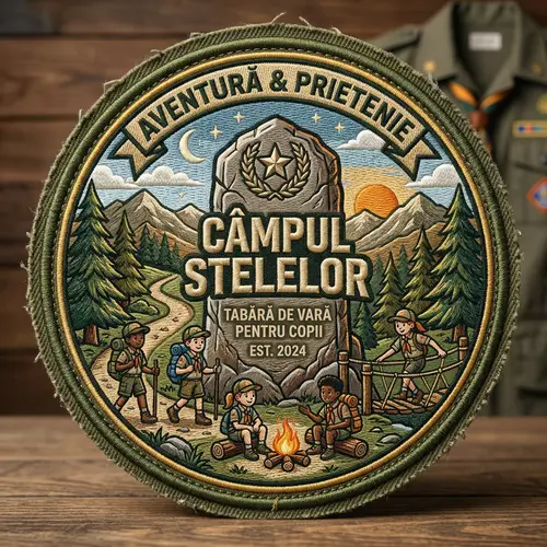 Embroidered Military Camp Patch for Kids