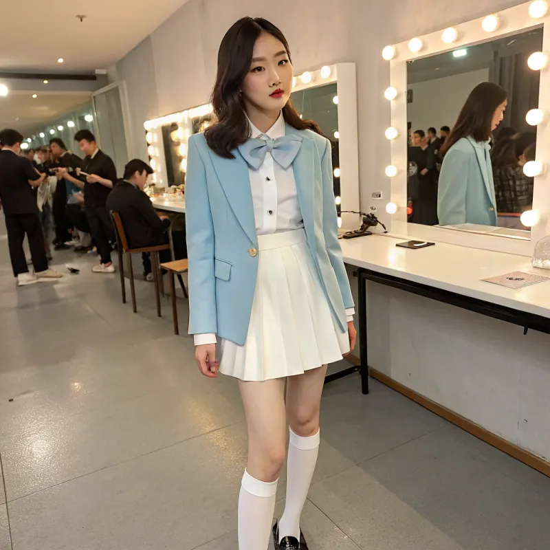 Young Chinese Idol in Elegant Makeup Room