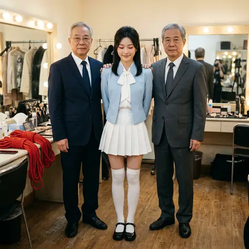 Young Chinese Idol in Elegant Makeup Room