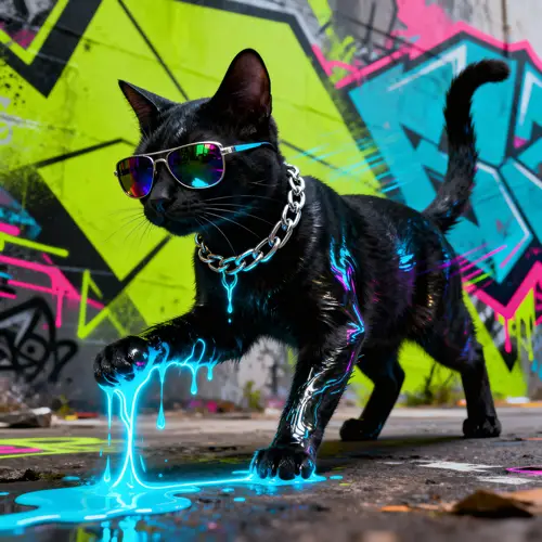 Super Cool Cat with a Cool Drip