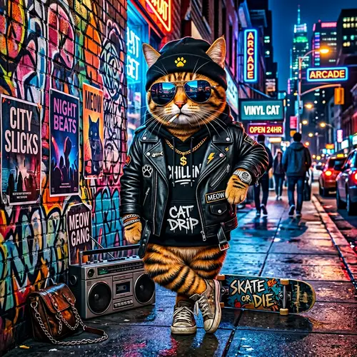 Super Cool Cat with a Cool Drip