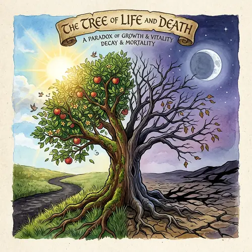 Tree Symbolizing Life and Death: A Visual Paradox
