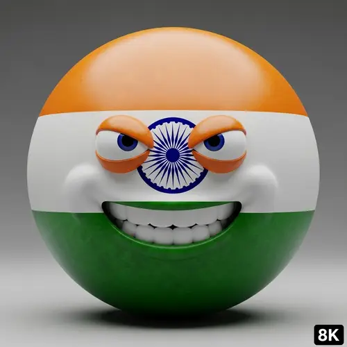 Muscular Indian Country Ball with Flag Design