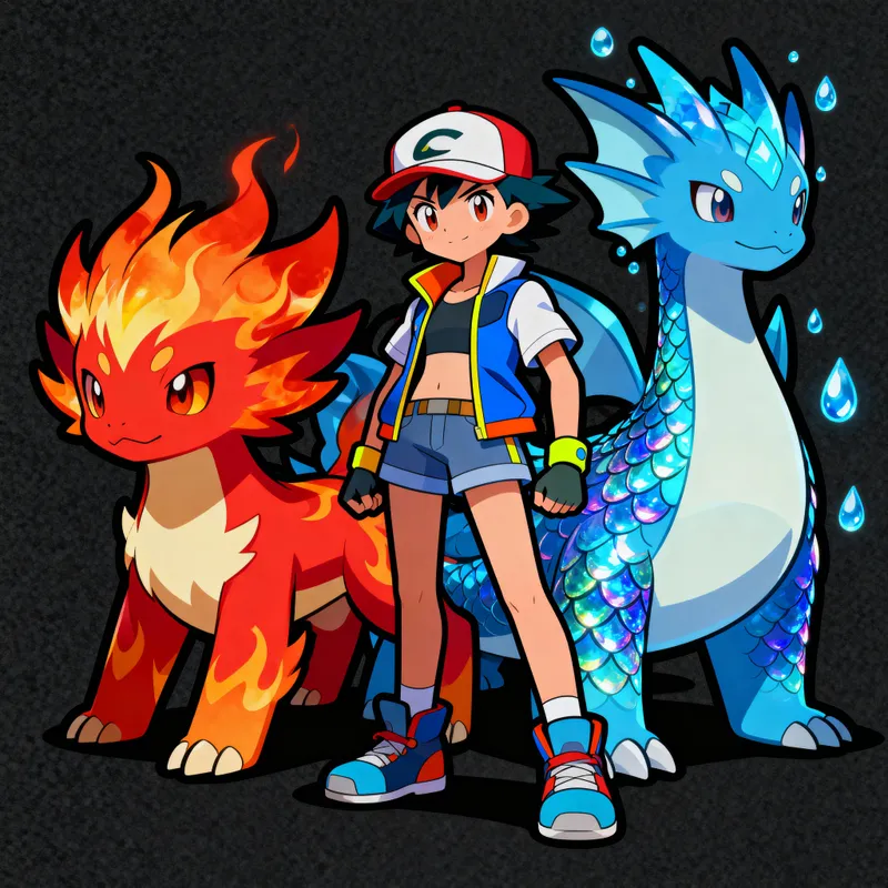 Vibrant Anime-Inspired Pokémon Trainer Designs