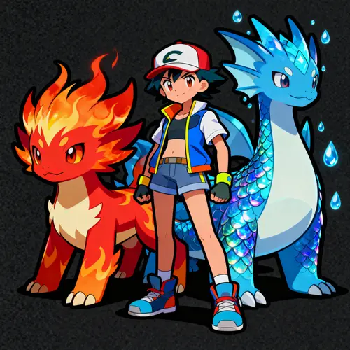 Vibrant Anime-Inspired Pokémon Trainer Designs