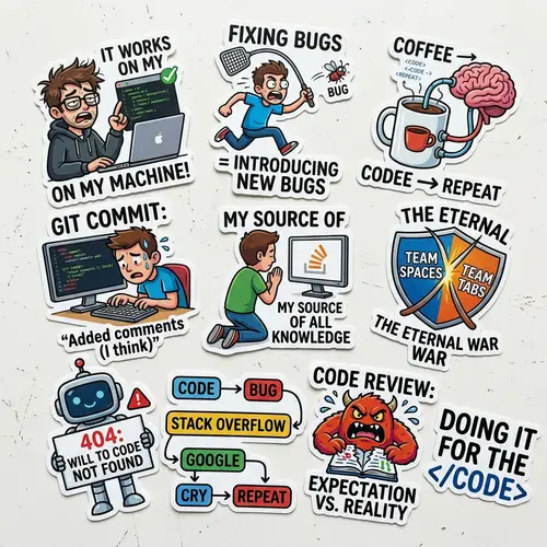 Funny Stickers for Programmers