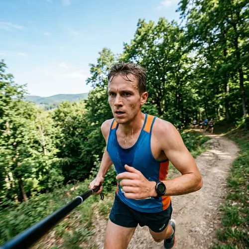 Athletic Self-Portrait in Action | Sport Enthusiast Outdoors