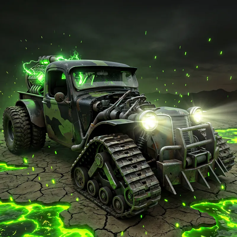 Epic Wasteland Vehicle with Fusion Engine & Tracks Epic Wasteland Vehicle with Fusion Engine & Tracks