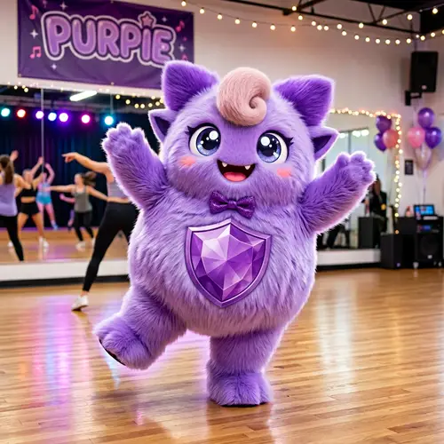 Purpie: The Adorable Dance Company Mascot