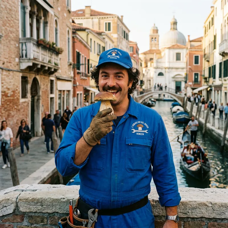 Italian Plumber Eating Mushroom: A Whimsical Character Creation