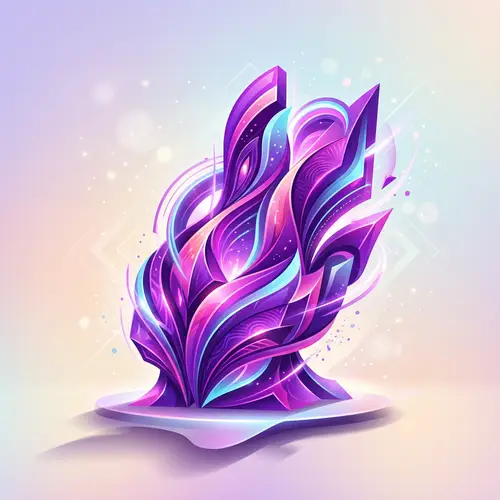 Vibrant 3D Purple Project Artefact Design