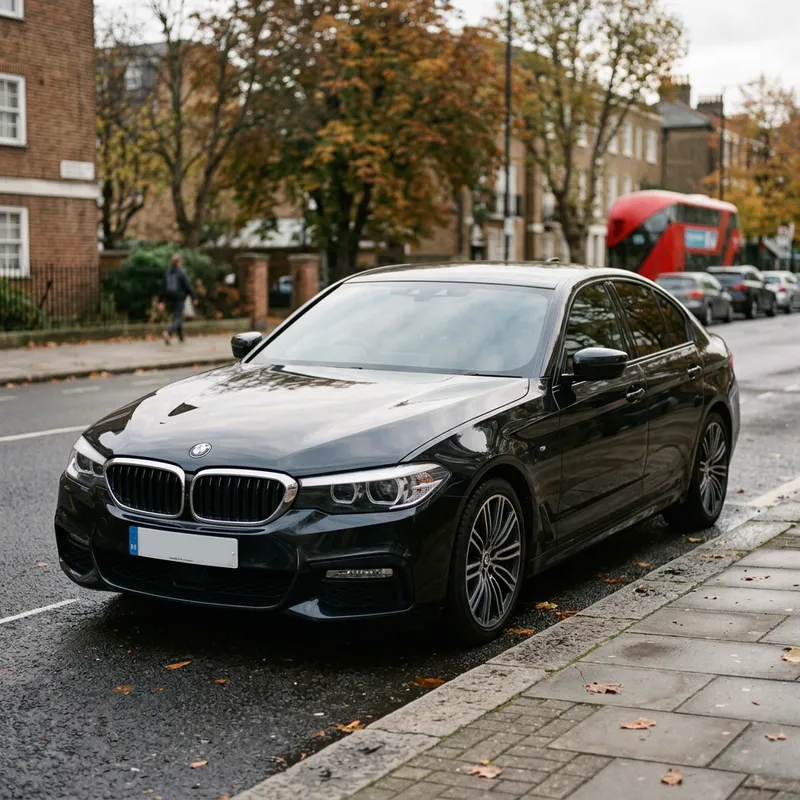 Stunning Black Car from a Three-Quarter Angle Stunning Black Car from a Three-Quarter Angle