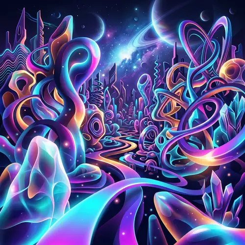 Futuristic Abstract Shapes: A Vision of Advanced Civilizations