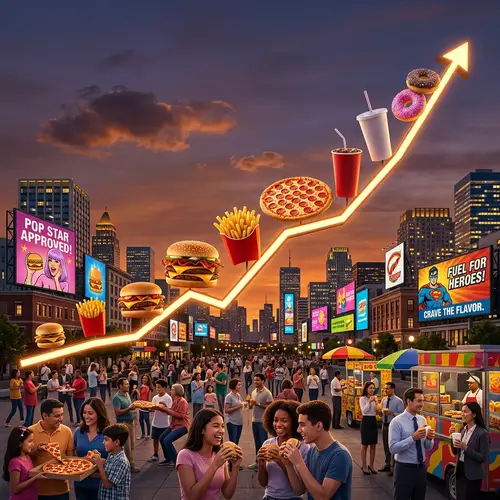 Exponential Growth of Fast Food & Pop Culture's Junk Food Embrace