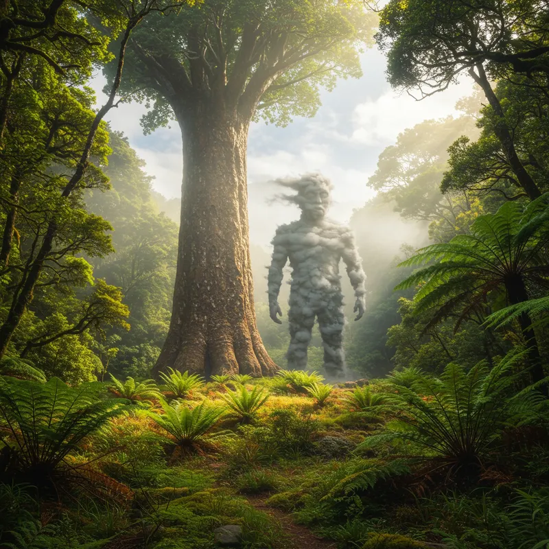 Tāne Mahuta and Tawhirimatea in Stunning NZ Forest